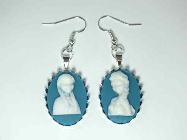 Elsa and Anna Cameo Earrings
