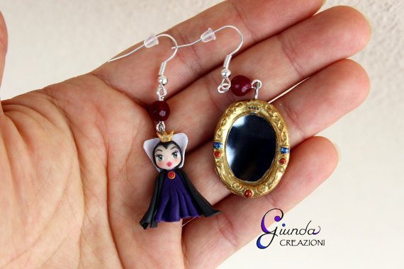 Snow White’s Queen and Her Mirror Earrings
